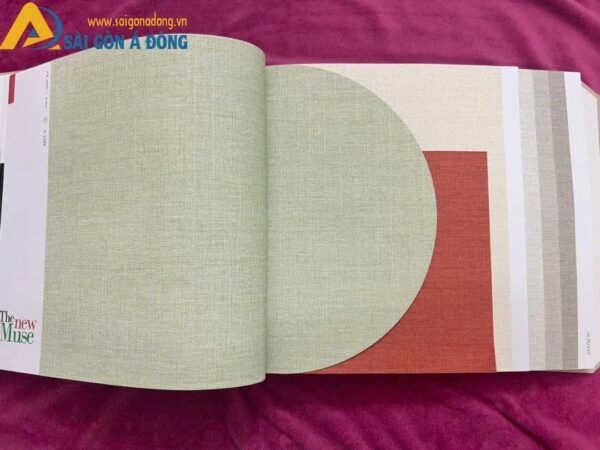 Giấy dán tường trơn gân 6832 15 Giấy dán tường trơn bố 6857