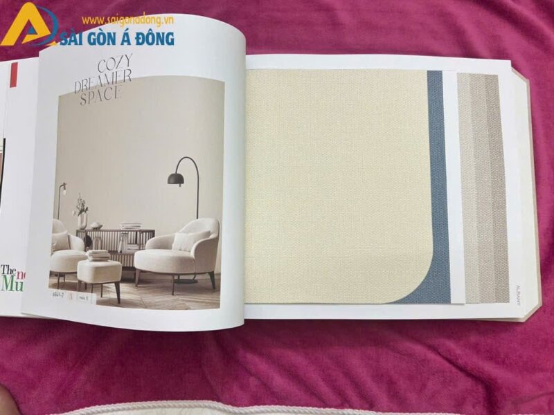 Giấy dán tường trơn gân 6849