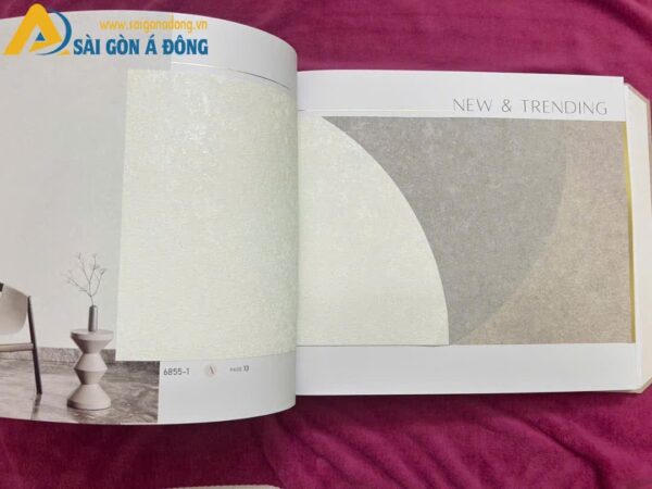 Giấy dán tường trơn gân 6832 13 Giấy dán tường trơn nhám 6855