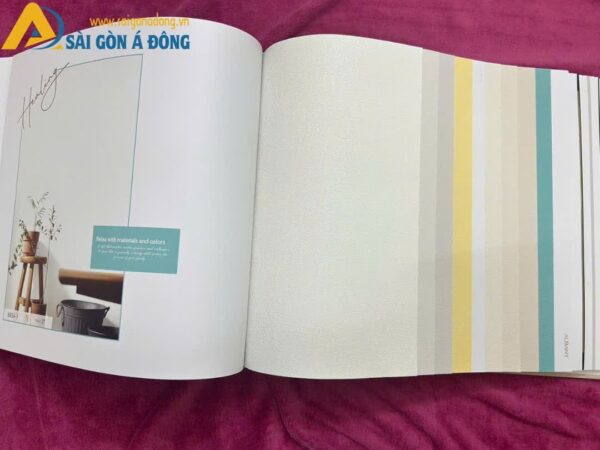 Giấy dán tường trơn gân 6832 16 Giấy dán tường trơn tường 6834