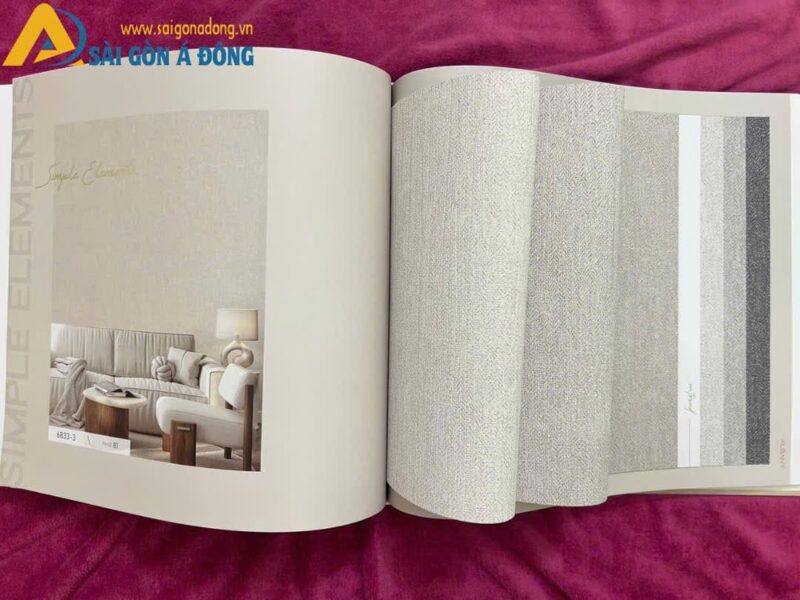 Giấy dán tường trơn vảy chân gà 6833