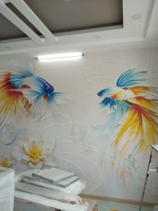 524a08fd6d508e0ed741 Tranh dán tường 3D phong thủy con cá