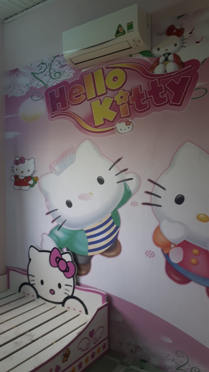 tranh dán tường hello kitty TRANH MEO KITTY