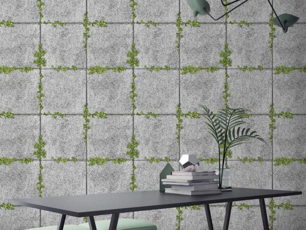 Giấy Dán Tường BêTông Viền Cỏ BaSe 3819-1