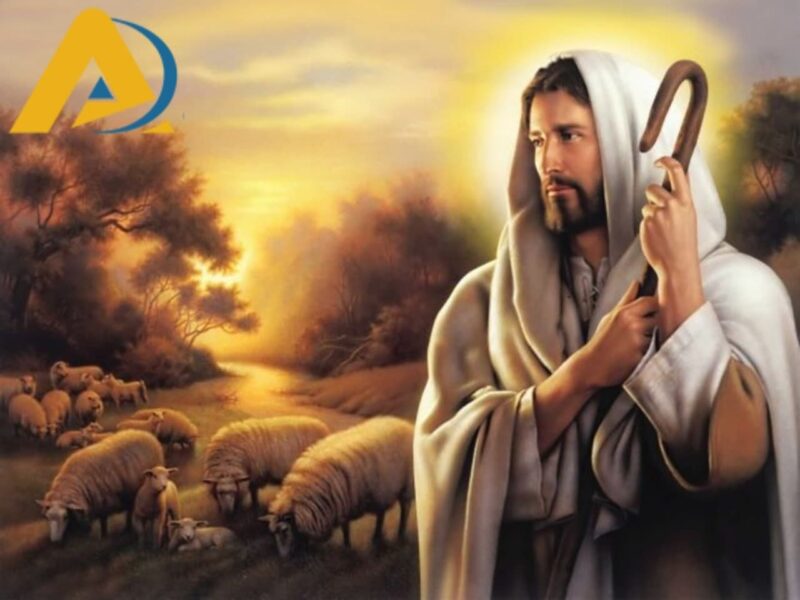 Tranh dán tường Chúa Giêsu chăn Cừu 
