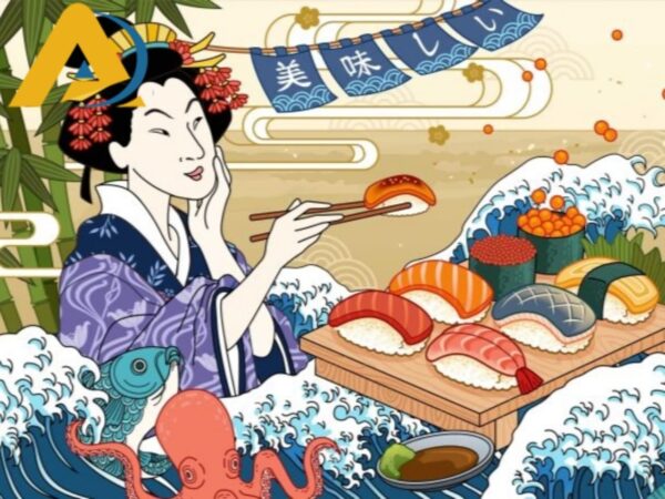 Mẫu Tranh Dán Tường Quán Ăn Sushi Nhật Bản (1)