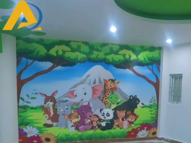 Mẫu giấy dán tường mới nhất trang trí phòng trẻ em H4