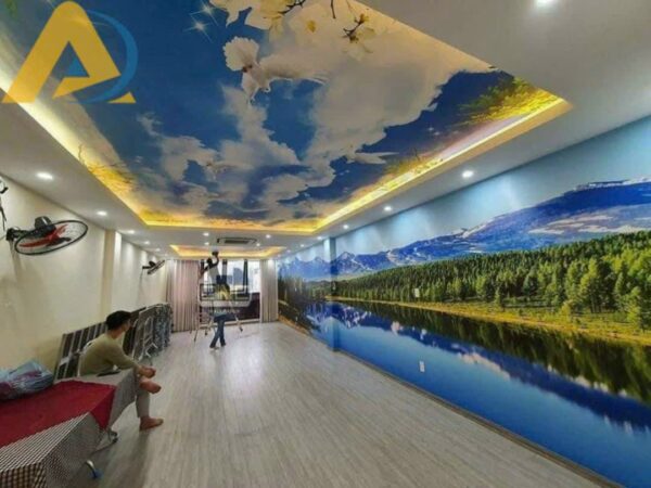 Tranh dán tường phong cảnh phòng khách lớn