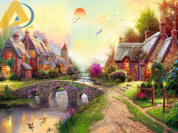 Tranh dán tường thuỷ mặc cho phòng khách - Ảnh 3