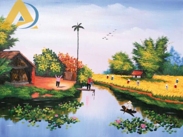 Tranh dán tường thuỷ mặc cho phòng khách - Ảnh 7