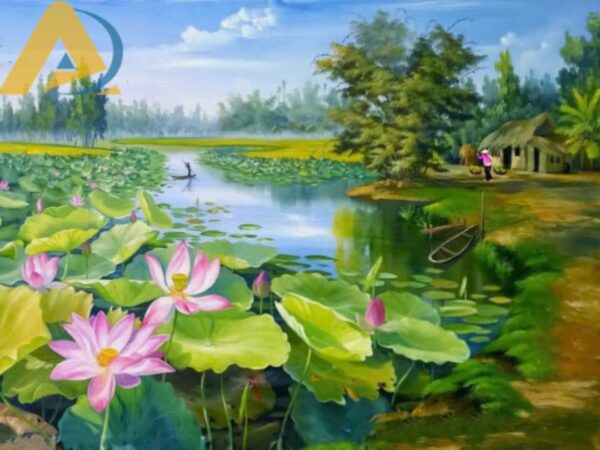 Tranh dán tường thuỷ mặc cho phòng khách - Ảnh 8