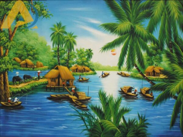 Tranh dán tường thuỷ mặc cho phòng khách - Ảnh 14