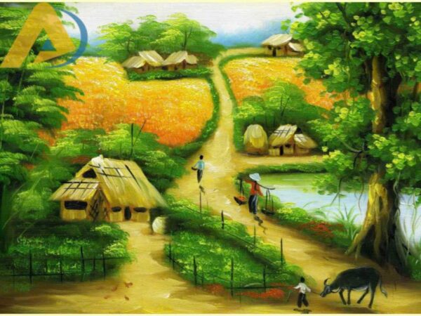 Tranh dán tường thuỷ mặc cho phòng khách - Ảnh 2
