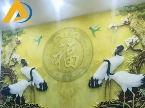 Cách chọn tranh dán tường phòng khách sang trọng 