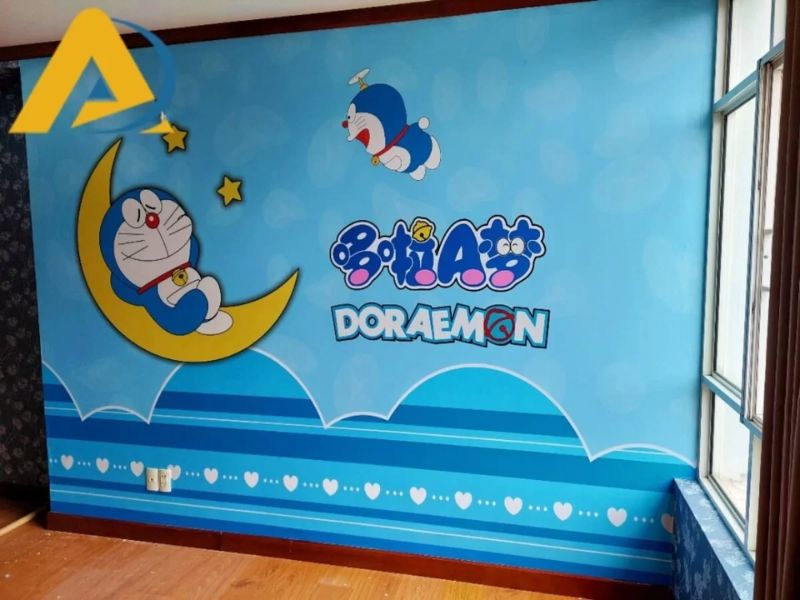 Giấy dán tường phòng ngủ Doremon – Tạo không gian mơ ước cho bé yêu