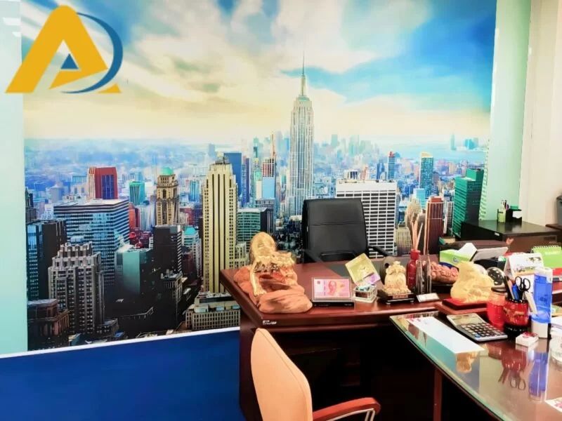 Tranh dán tường văn phòng sếp phong cảnh 5 Lưu ý khi lựa chọn tranh dán tường phòng làm việc