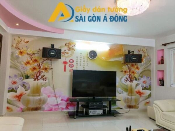 Tranh 3d dán tường phòng khách