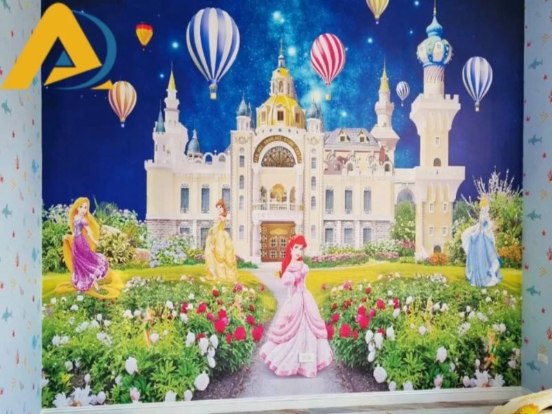 Tranh dán tường 3d phòng ngủ cho bé đẹp, sinh động