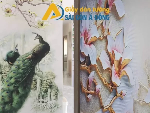 Tranh dán tường khổ lớn phòng khách 3D