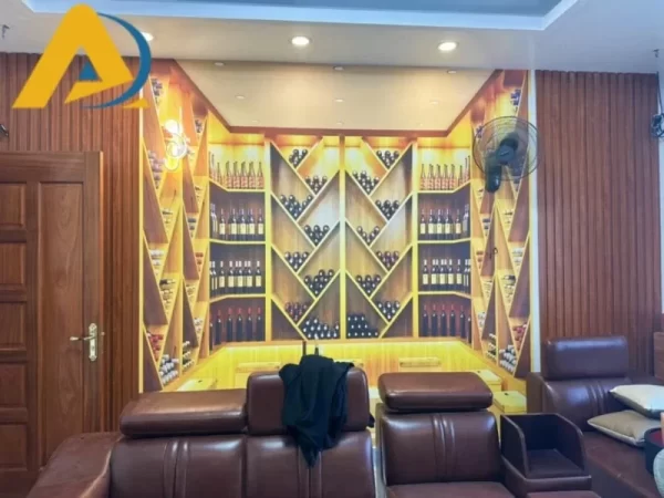 Tranh dán tường khổ lớn phòng khách phong cách cổ điển