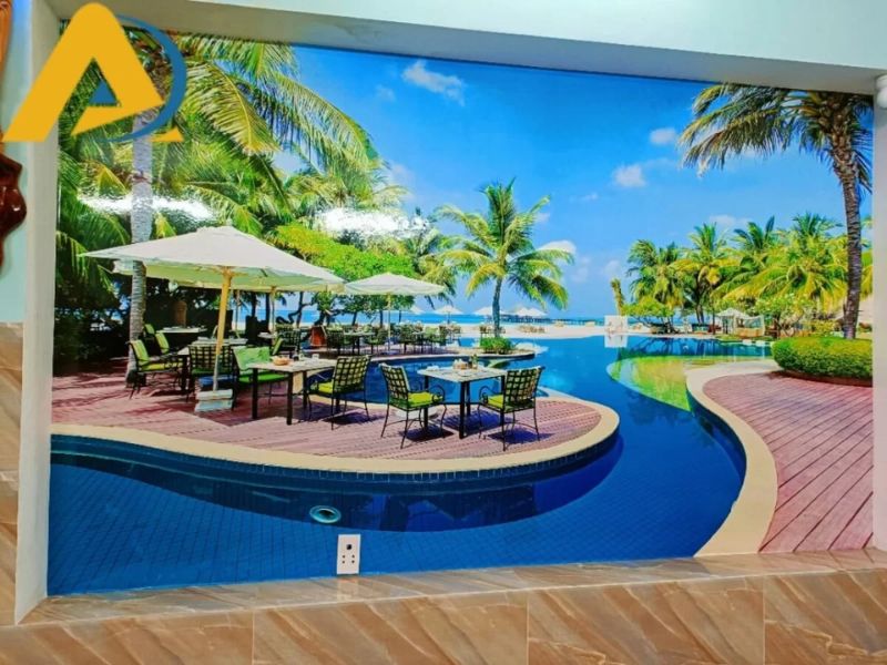 Tranh lụa dán tường phòng khách - Điểm nhấn hoàn hảo cho không gian sống