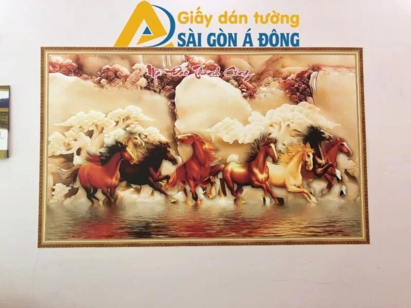 cac mau tranh dan tuong phong thuy duoc yeu thich nhat hien nay 4 Tranh dán tường phòng khách