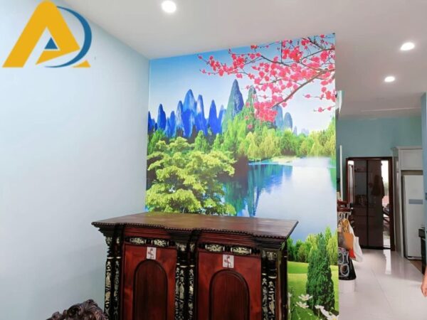 Giấy dán tường phòng thờ gia tiên