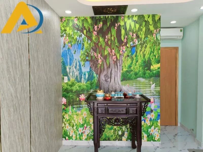 Giấy dán tường phòng thờ trang nghiêm