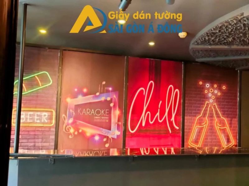 top mau giay dan tuong dep cho karaoke va phong hat 2 Tranh dán tường phòng khách