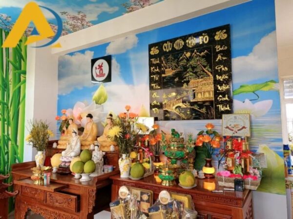 Các cách chọn tranh dán tường bàn thờ gia tiên