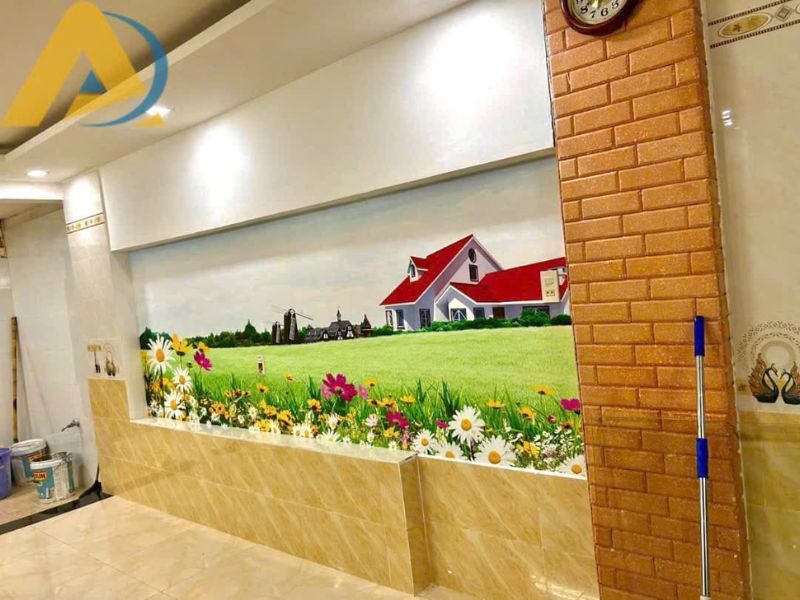 Tranh dán tường phòng khách 82 Giấy dán tường phong cảnh