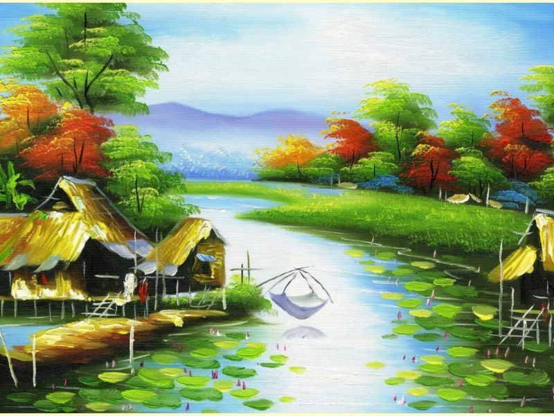 Gợi ý những mẫu tranh dán tường ngoài trời đẹp và sang trọng 