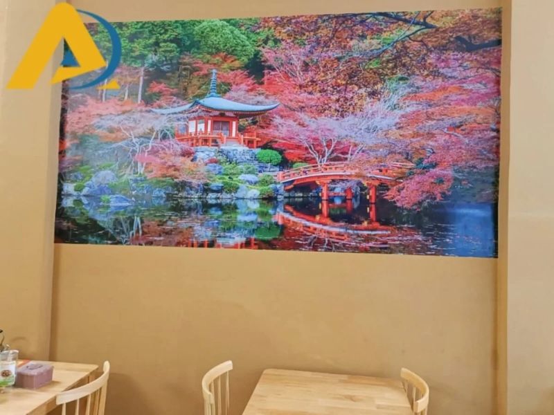 mau tranh dan tuong dep nhat cho quan an tai sai gon a dong 3 Tranh dán tường phòng khách