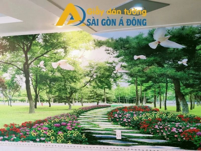 Mẫu tranh dán tường ngoài trời đẹp