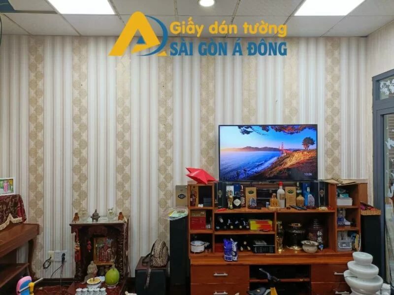 Mua giấy dán tường phòng khách ở đâu uy tín, giá tốt? 