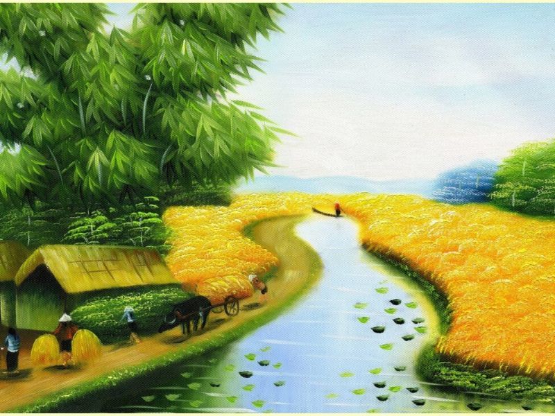 Tổng hợp mẫu tranh dán tường ngoài trời đẹp, xu hướng mới nhất