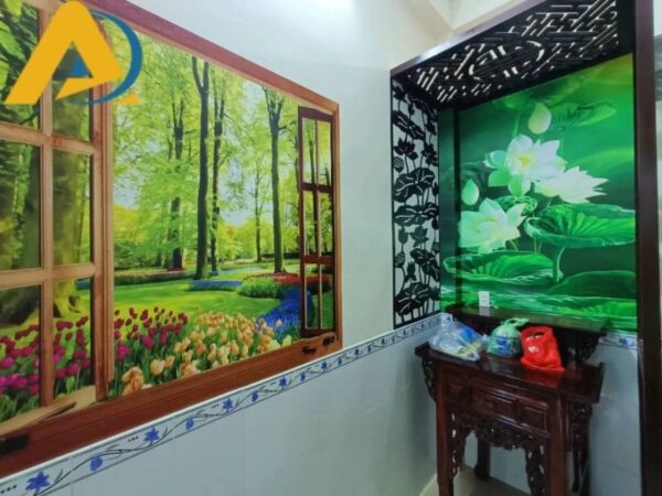 Top mẫu tranh dán tường bàn thờ gia tiên đẹp, chuẩn phong thủy