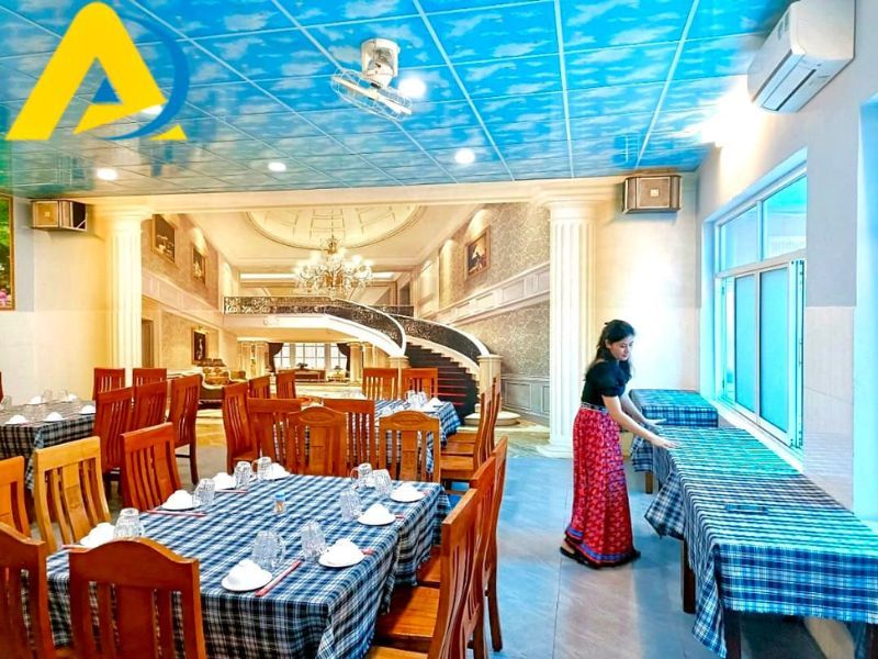 Tranh dán tường 3D quán ăn 