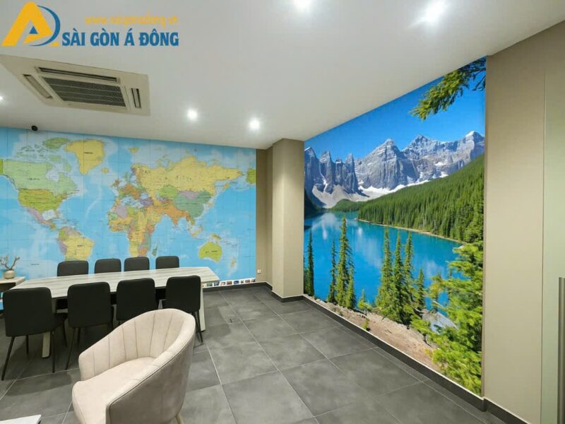 Tranh dán tường phong cảnh văn phòng họp
