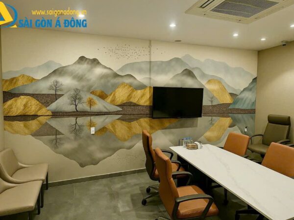Tranh dán tường văn phòng sếp phong cảnh 9 Tranh dán tường văn phòng sếp phong cảnh - Ảnh 2