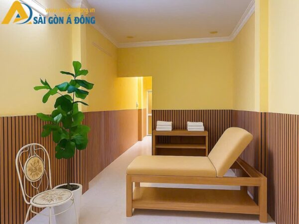 Giấy dán tường giả lam sóng làm đẹp spa