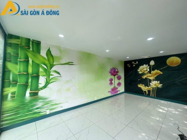 tranh dán tường phòng thờ sang đẹp