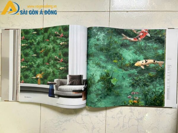 Giấy dán tường vườn hoa nhài 12 Giấy dán tường hồ cá koi