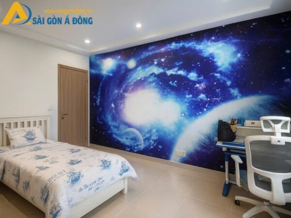 Tranh dán tường vũ trụ cho phòng ngủ đẹp