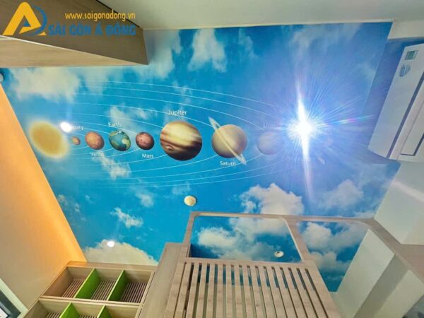 Tranh dán tường trẻ em bầu trời tinh cầu