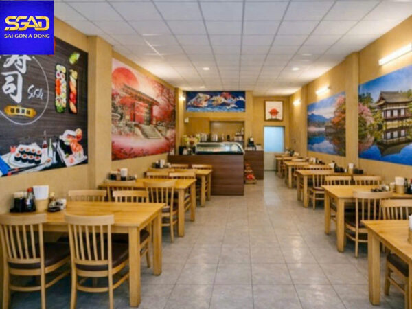 Tranh dán tường nhà hàng sushi nhật bản