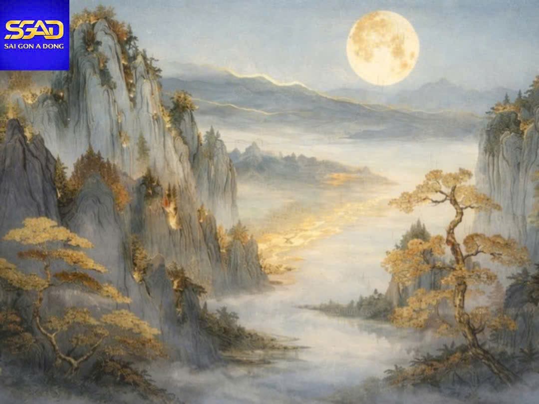 Tranh dán tường hợp mệnh kim