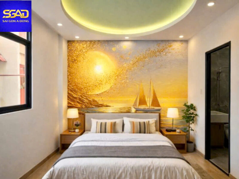 Tranh dán tường phòng ngủ hiện đại đẹp