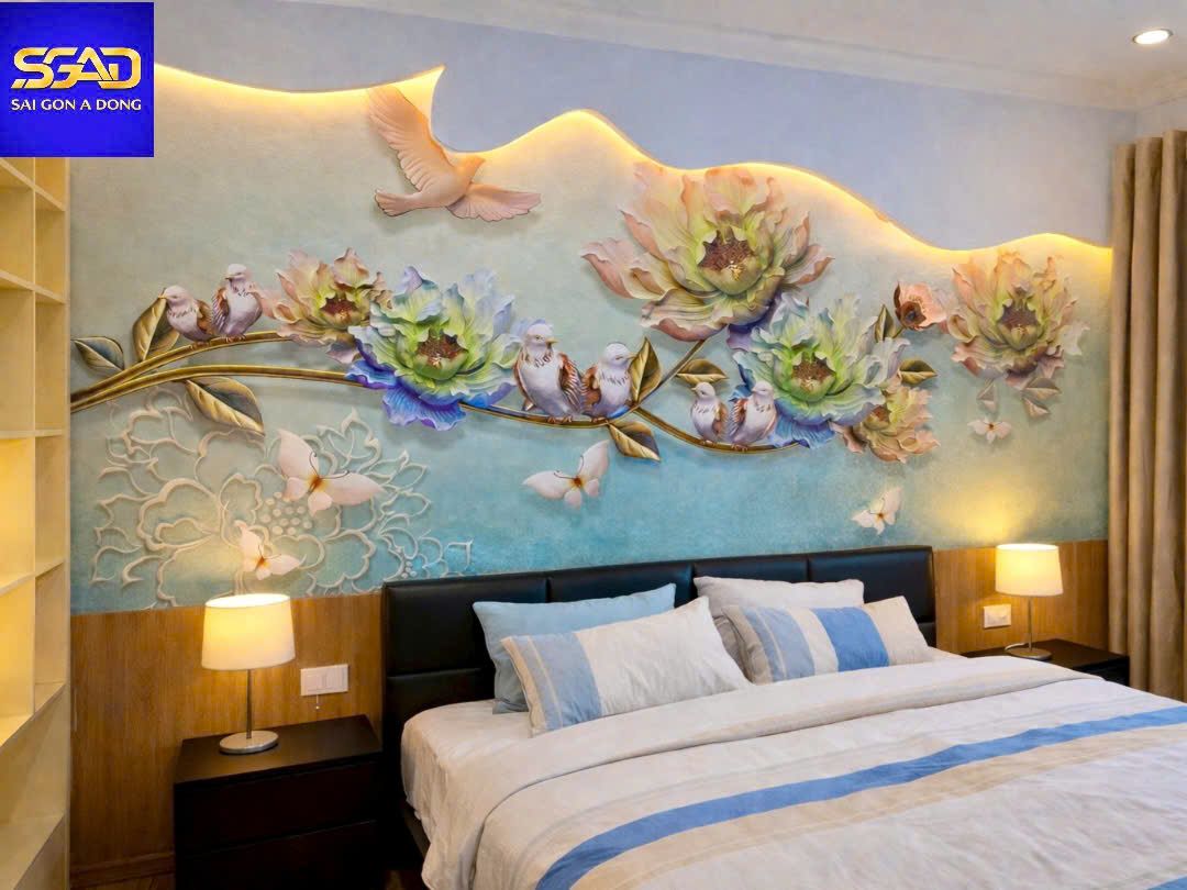 Tranh dán tường phòng khách 85 Tranh dán tường phòng ngủ