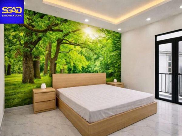 Tranh dán tường phòng ngủ phong cảnh suối - Ảnh 6